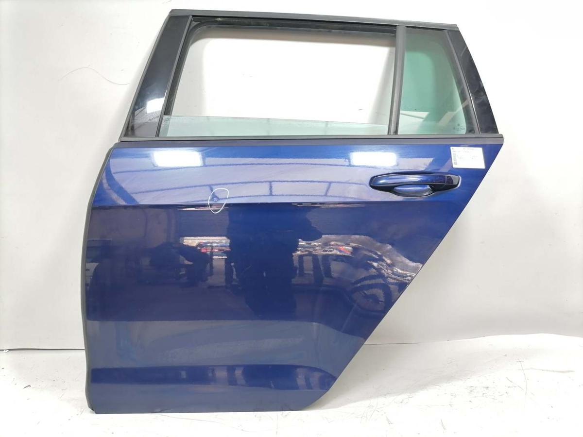 VW Golf 7 original T&uuml;r hinten links LC5B Atlantic Blue Rohbau Kombi Bj.2020